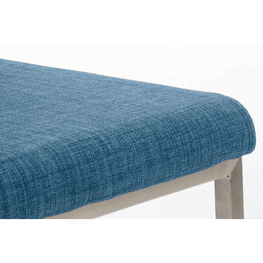 Silla de Comedor Colmar en Tela Azul 50X40X88 cm Silla de Comedor Colmar en Tela Azul 50X40X88 cm