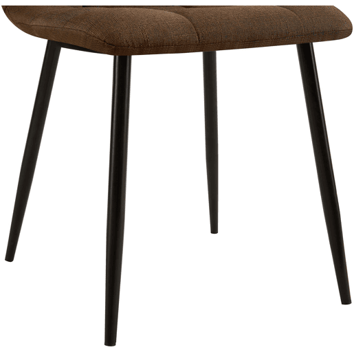 Lote de 2 sillas de comedor Tilde Tela Marrón 55X45X84 cm