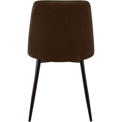 Lote de 2 sillas de comedor Tilde Tela Marrón 55X45X84 cm