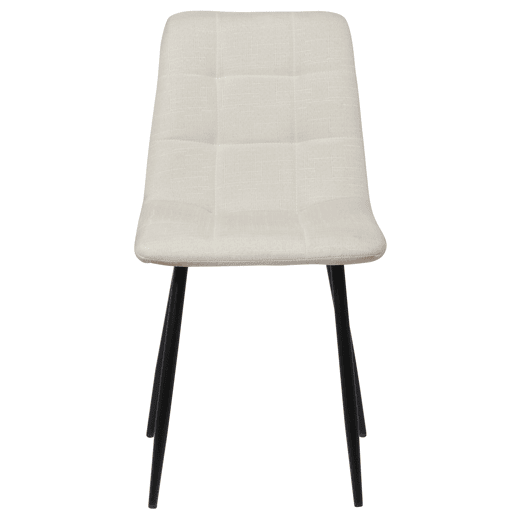 Lote de 2 sillas de comedor Tilde Tela Crema 55X45X84 cm