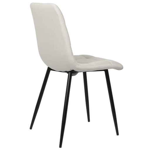 Lote de 2 sillas de comedor Tilde Tela Crema 55X45X84 cm