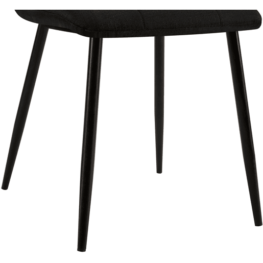 Lote de 2 sillas de comedor Tilde Tela Negro 55X45X84 cm
