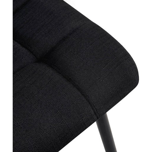Lote de 2 sillas de comedor Tilde Tela Negro 55X45X84 cm