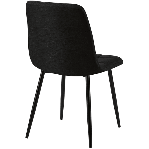 Lote de 2 sillas de comedor Tilde Tela Negro 55X45X84 cm