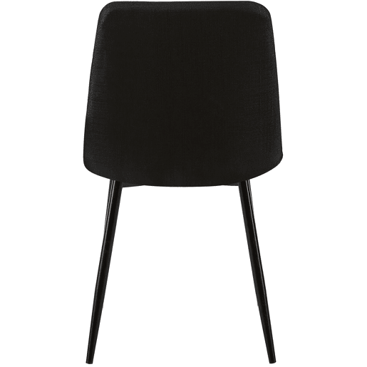 Lote de 2 sillas de comedor Tilde Tela Negro 55X45X84 cm