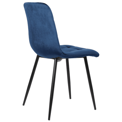 Lote de 2 sillas de comedor Tilde Terciopelo Azul 55X45X84 cm
