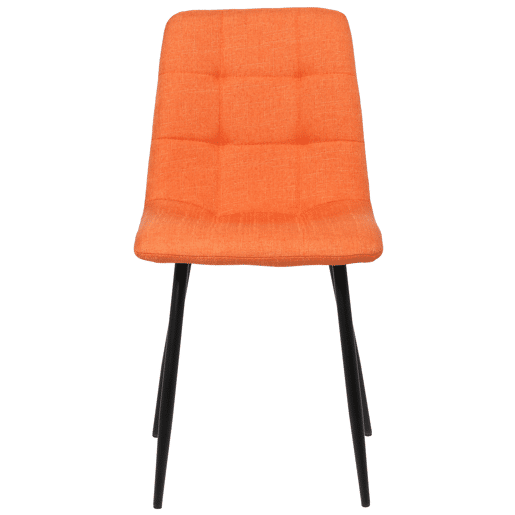 Lote de 2 sillas de comedor Tilde Tela Naranja 55X45X84 cm