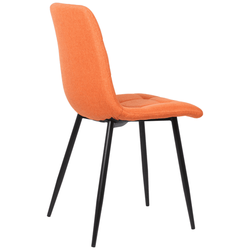 Lote de 2 sillas de comedor Tilde Tela Naranja 55X45X84 cm
