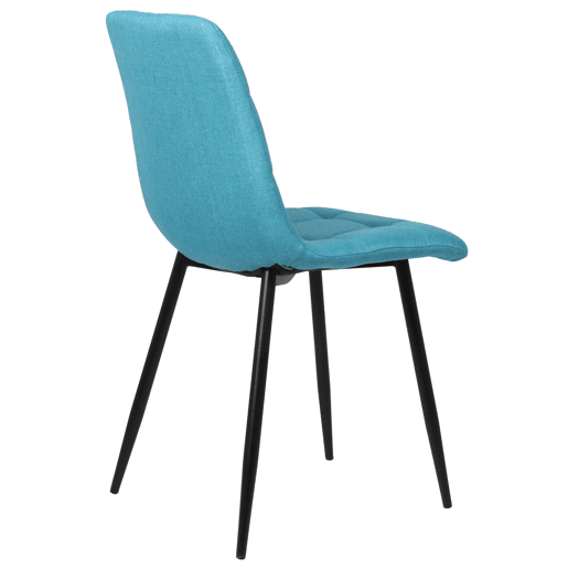 Lote de 2 sillas de comedor Tilde Tela Turquesa 55X45X84 cm