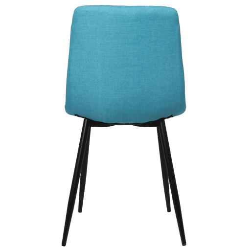 Lote de 2 sillas de comedor Tilde Tela Turquesa 55X45X84 cm