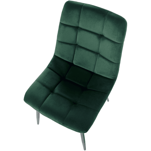 Lote de 2 sillas de comedor Tilde Terciopelo Verde 55X45X84 cm