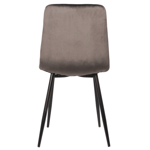 Lote de 2 sillas de comedor Tilde Terciopelo Gris 55X45X84 cm