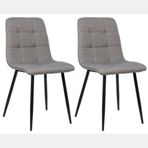 Lote de 2 sillas de comedor Tilde Tela Gris 55X45X84 cm