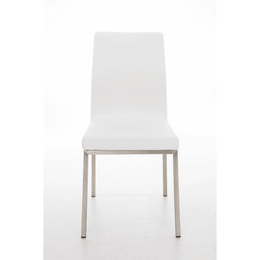 Silla de comedor Colmar Simil cuero Blanco 50X40X88 cm