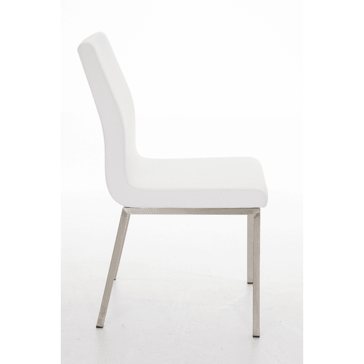 Silla de comedor Colmar Simil cuero Blanco 50X40X88 cm