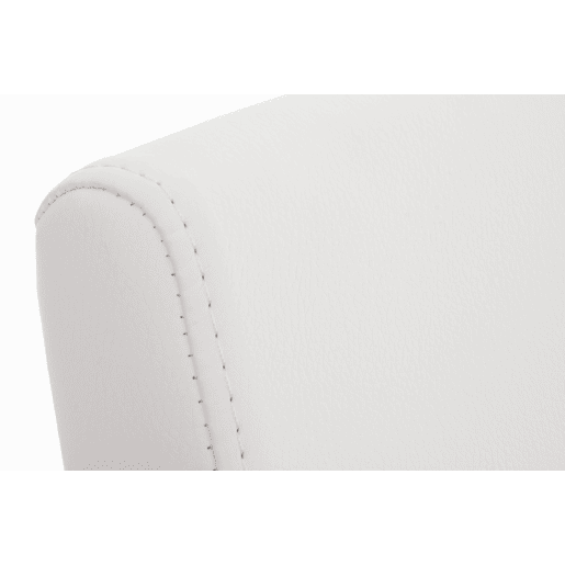Silla de comedor Colmar Simil cuero Blanco 50X40X88 cm