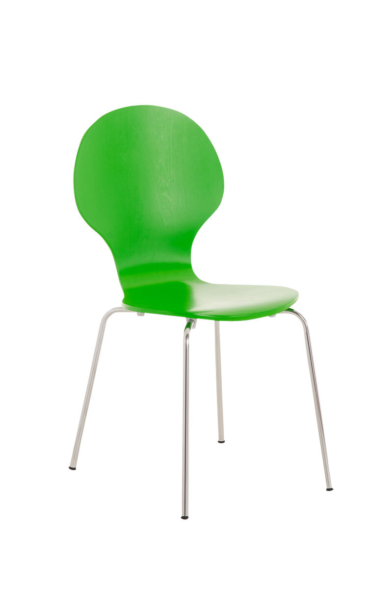 Silla de comedor apilable diego madera verde 45x43x86 cm