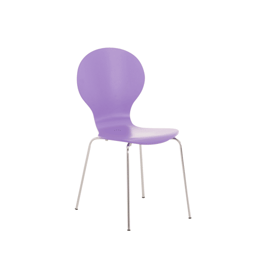 Silla De Comedor Apilable Diego Madera Lila 45X43X86 cm