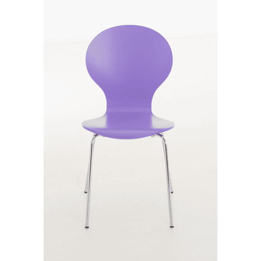 Silla De Comedor Apilable Diego Madera Lila 45X43X86 cm