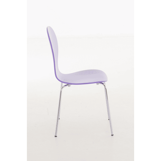 Silla De Comedor Apilable Diego Madera Lila 45X43X86 cm
