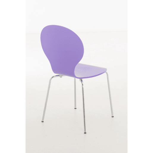 Silla De Comedor Apilable Diego Madera Lila 45X43X86 cm