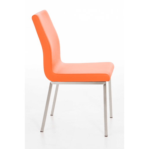 Silla de comedor Colmar Simil cuero Naranja 50X40X88 cm