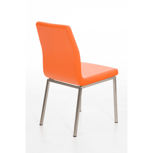 Silla de comedor Colmar Simil cuero Naranja 50X40X88 cm