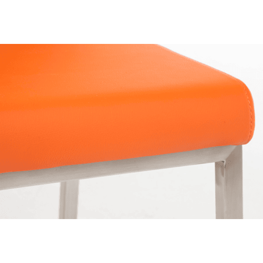 Silla de comedor Colmar Simil cuero Naranja 50X40X88 cm