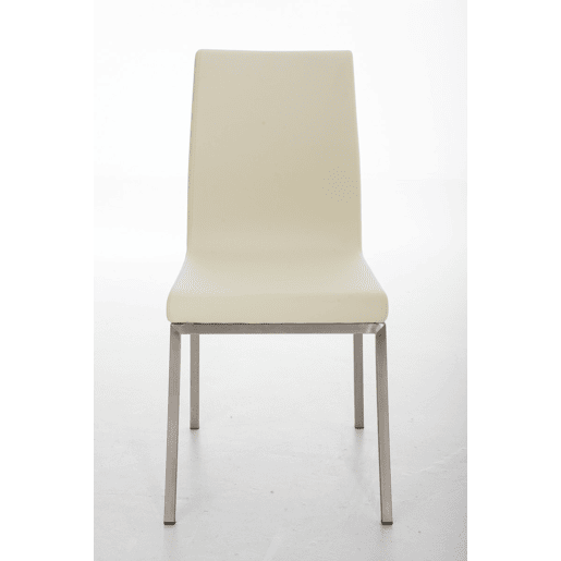 Silla de comedor Colmar Simil cuero Crema 50X40X88 cm