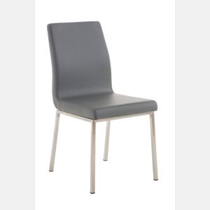 Silla de comedor Colmar Simil cuero Gris 50X40X88 cm
