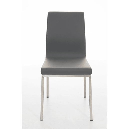 Silla de comedor Colmar Simil cuero Gris 50X40X88 cm