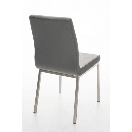 Silla de comedor Colmar Simil cuero Gris 50X40X88 cm