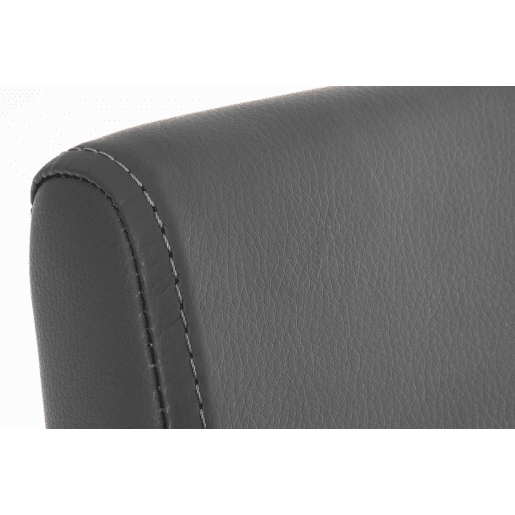Silla de comedor Colmar Simil cuero Gris 50X40X88 cm