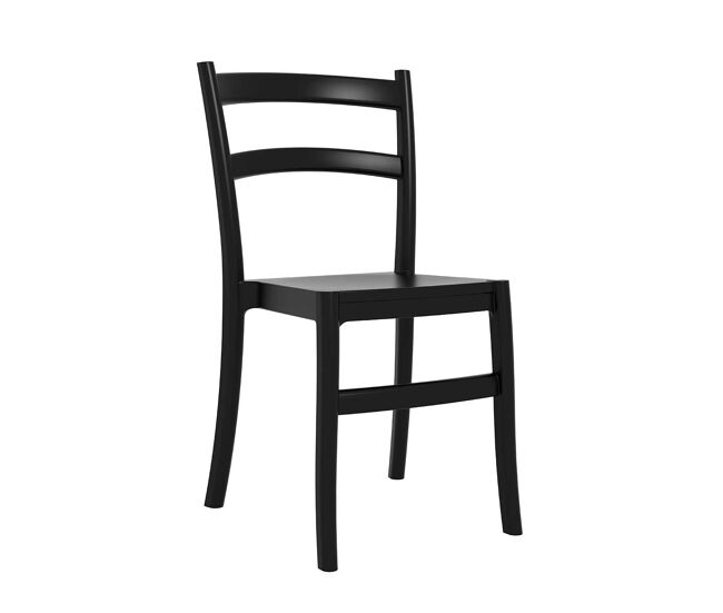 Silla de Jardín Apilable Tiffany Plástico Negro 51X45X85 cm