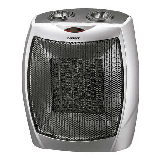 Aquecedor com ventilador de cerâmica Infiniton HPTC-902C - 1500W, segurança anti-capotamento, 3 funções