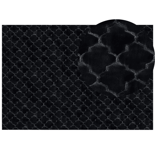 Tapete de pelo sintético GHARO Preto 160 x 230 cm