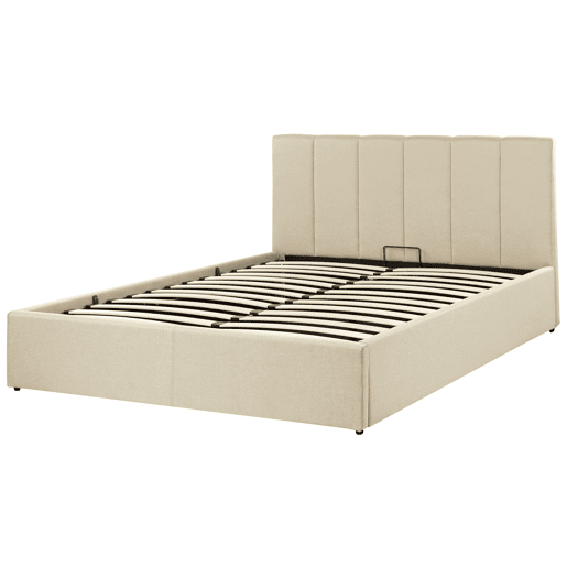 Cama baú Tecido DREUX 140 x 200 cm Creme