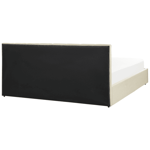 Cama baú Tecido DREUX 180 x 200 cm Creme