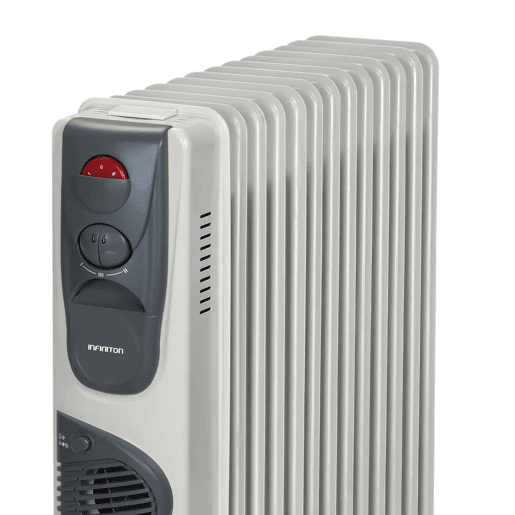 Radiador de óleo Infiniton HOT-300 com ventilador - 3000W, 3 níveis de potência, função Turbo