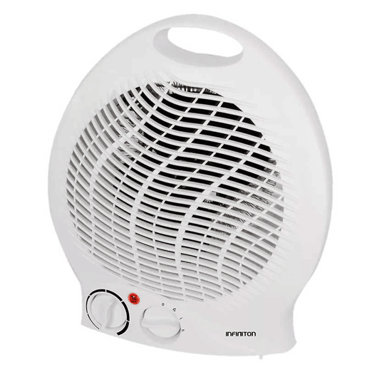 Aquecedor com ventilador Infiniton HBS-200C 2000W, termóstato mecânico, 3 níveis, Branco