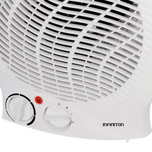 Aquecedor com ventilador Infiniton HBS-200C 2000W, termóstato mecânico, 3 níveis, Branco