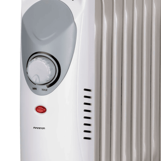 Infiniton HORM-1000 1000W mini radiador de óleo com controlo mecânico Branco