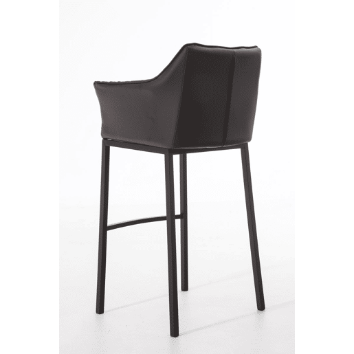 Taburete de bar Damaso cuero sintético con base de cuatro patas Simil cuero Marrón 48X64X110 cm