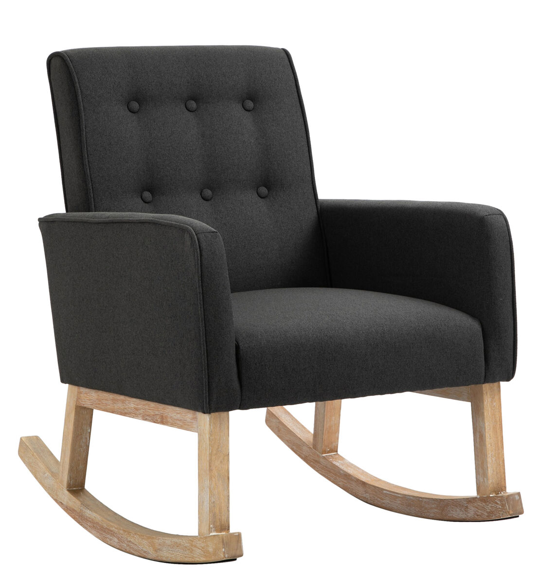 Silla mecedora Dream tapizada en tela