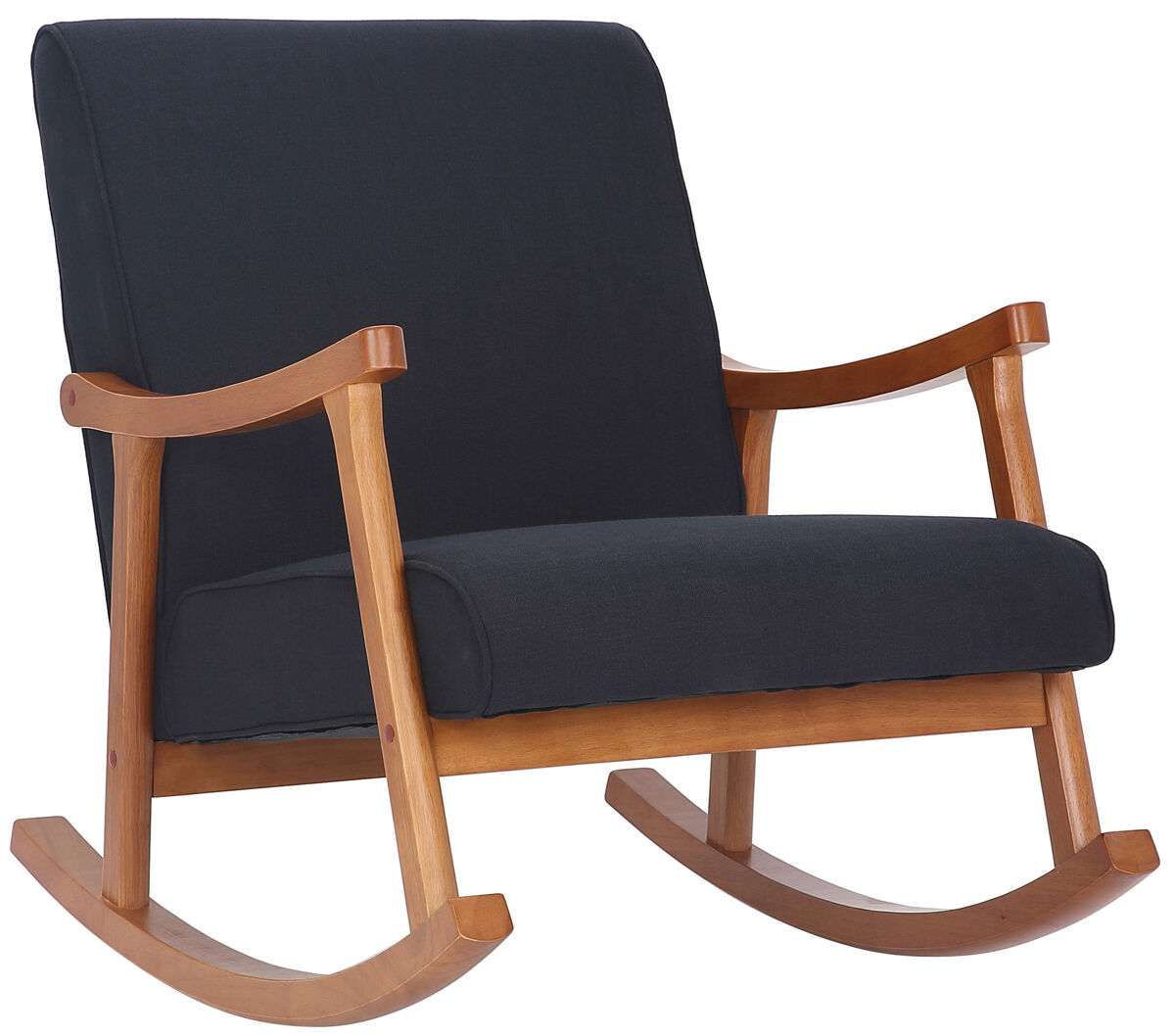 Sillón mecedora morelia tela negro 92x67x82 cm