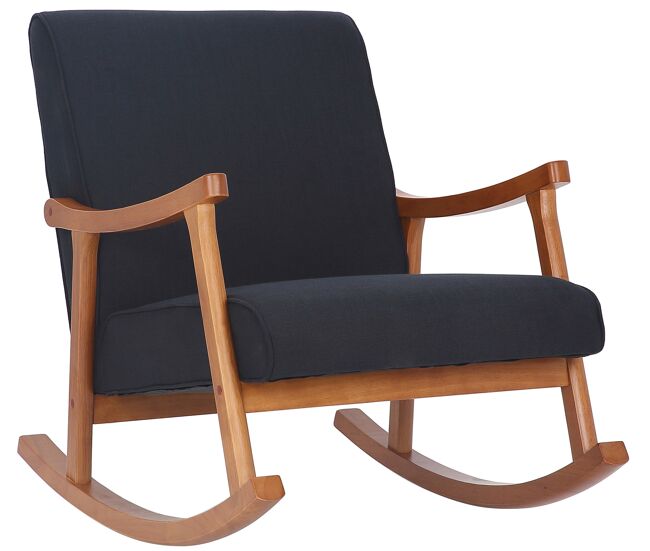 Sillón mecedora morelia tela negro 92x67x82 cm