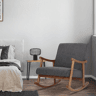 Sillón Mecedora Morelia Tela Gris claro 92X67X82 cm