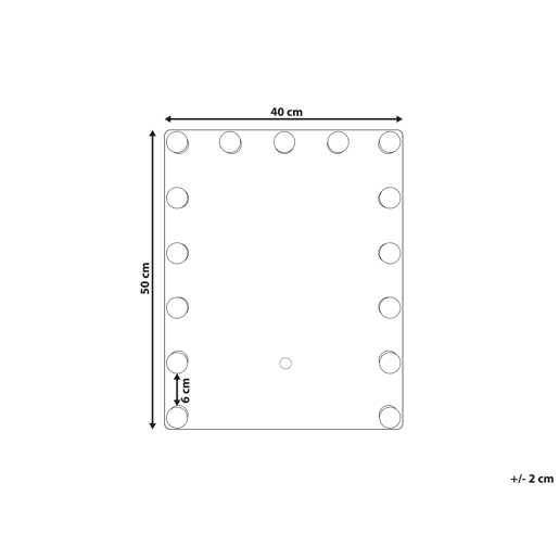 Espelho LED para casa de banho LUCENAY 40 cm 50 cm Prateado