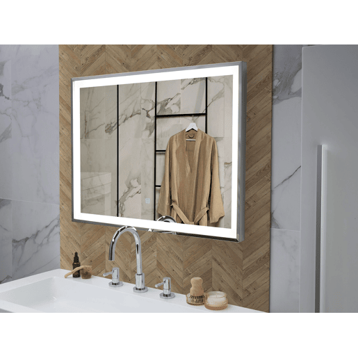 Espelho LED para casa de banho ARGENS 80 cm 60 cm Prateado