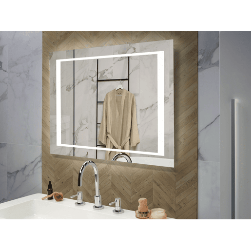 Espelho LED para casa de banho EYRE 80 cm 60 cm Prateado